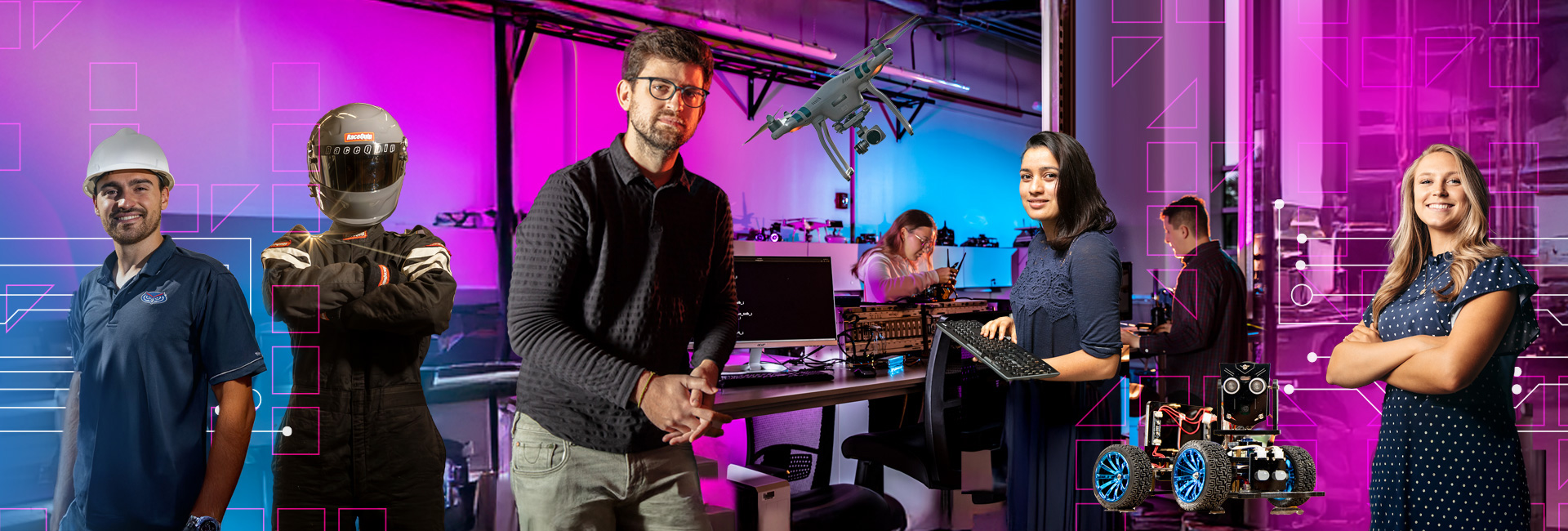 FAU Graduate Engineering Students crossing their arms and smiling