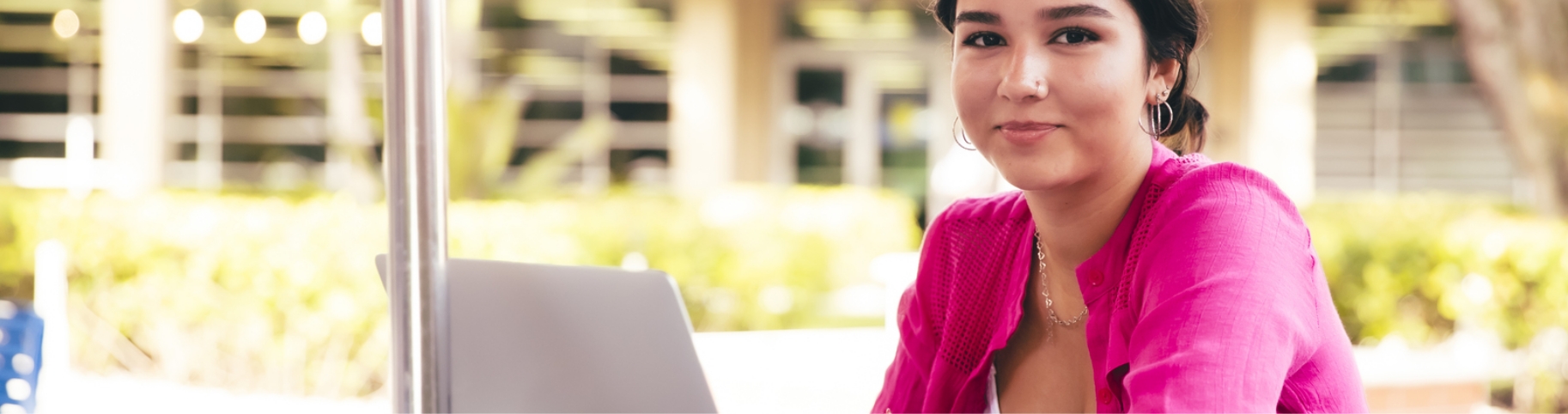 Linkedin Learning Hero Image of a female looking with a blurred background