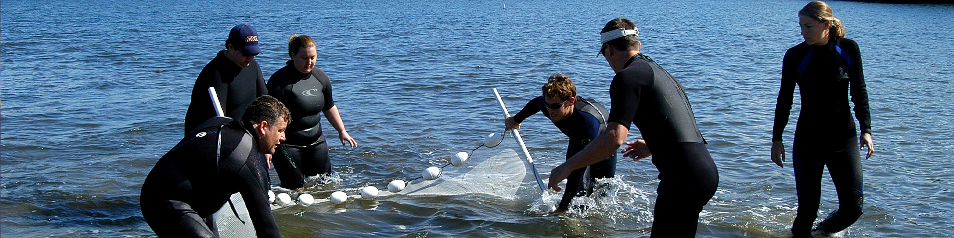 students in the field