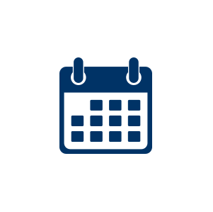 Icon showing a blank calendar