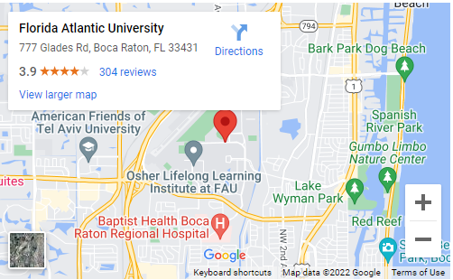 map of FAU Jupiter campus