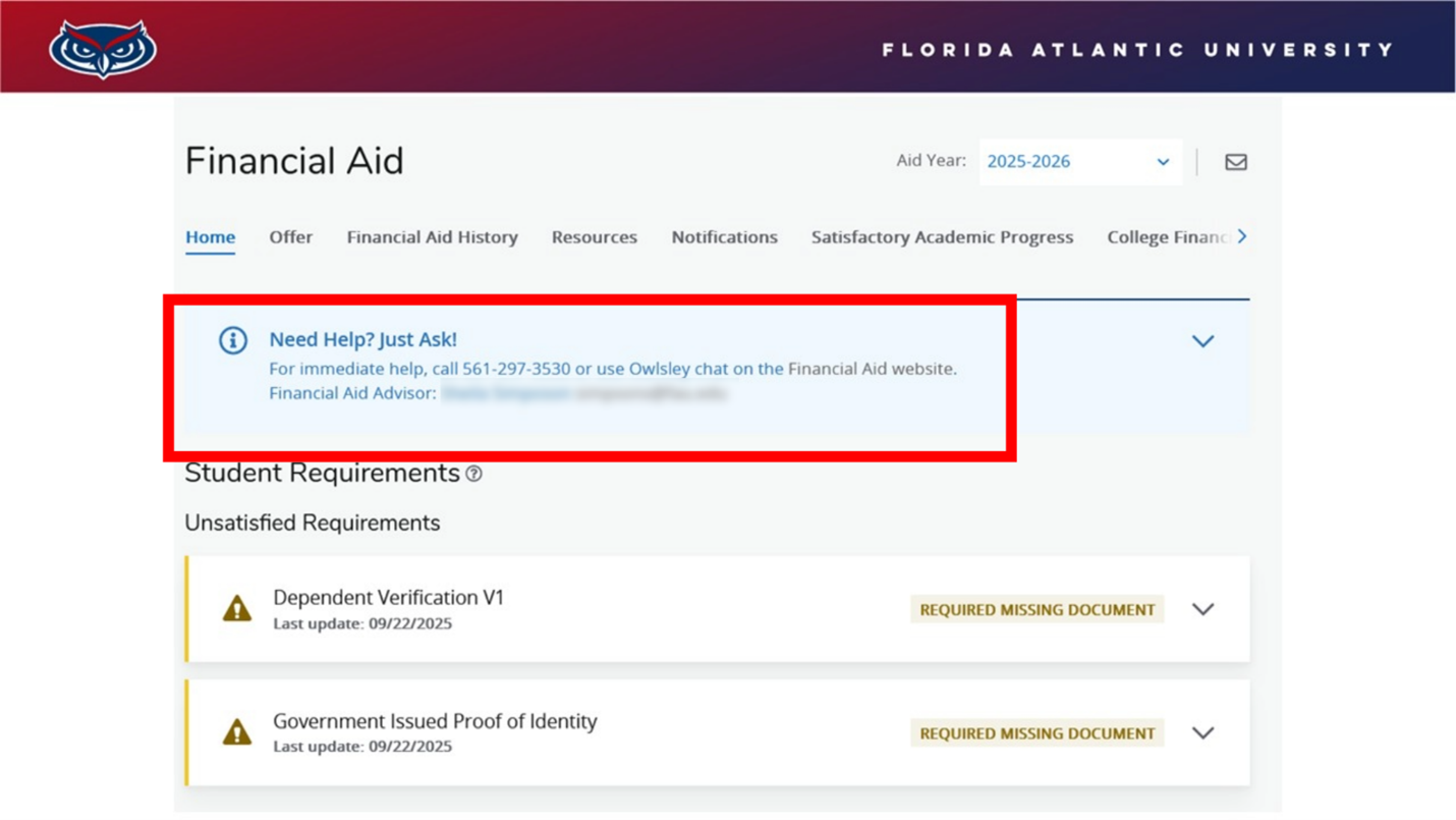 Financial Aid Advisor - Step 5